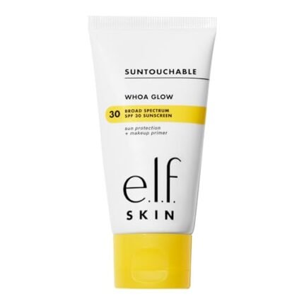 e.l.f. SKIN Suntouchable Whoa Glow SPF 30, Sunscreen & Makeup Primer For A Glowy Finish, Made With Hyaluronic Acid, Vegan & Cruelty-Free, Packaging May Vary, Sunbeam