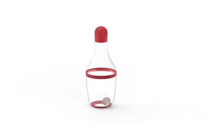 Lekue Salad Dressing Shaker, Red, 7.2 x 7.2 x 19.1 cm (0205700R14U150)