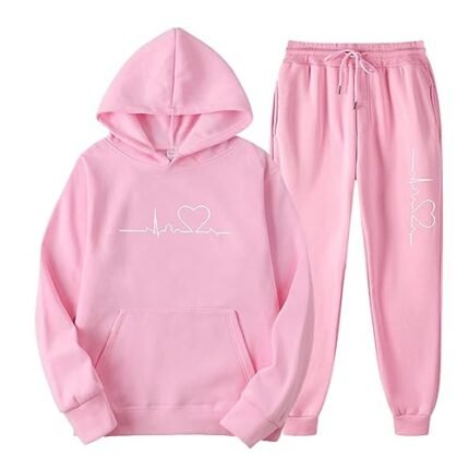 Going Out Outfits for Women,Jogger Sets 2 Piece Lounge Sets Fall Sweatshirt Sets Outfits Matching Sweatsuits on Off line Plus Size Lounge Sets Return Gifts for Women Pink 3XL