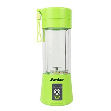 380ML Smoothie Blender, Portable Mixer, Protein Shaker Bottle, Blender for Baby Nutritional Food, Smoothies, Milk-Shake and Fruit Juice, Green