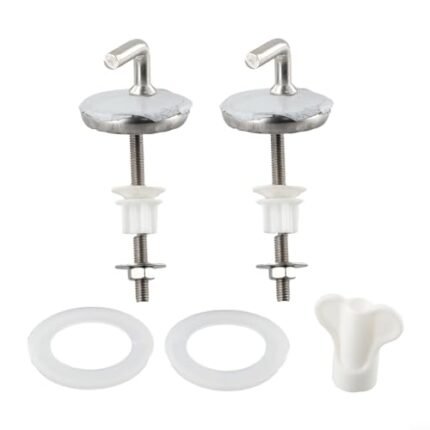 Universal Toilet Seat Fittings,Toilet Seat Fittings,Set of 2 Toilet Seat Hinges Fittings, Universal Top Fixing Quick Release Toilet Seat Fixings