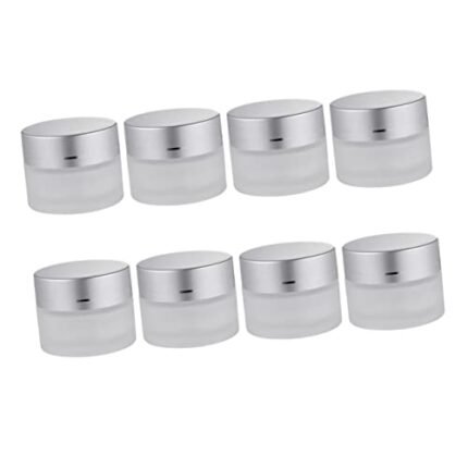 WOONEKY 8 Pcs Cream Bottle Cosmetic Bottle Lightweight Cosmetic Jars Makeup Products Makeup Container Case Face Moisturizer Cream Bulk Makeup Eye Cream Jars Cosmetic Sample Jars Creams Jar