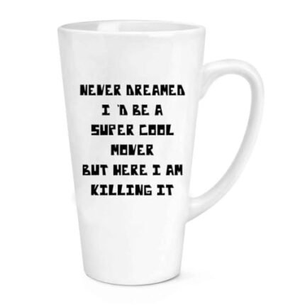 Stylish Movers for the Movers and Shakers – for Housewarming or Job Gift – Killing It Quote – 17 Oz White Ceramic Latte Coffee Mug