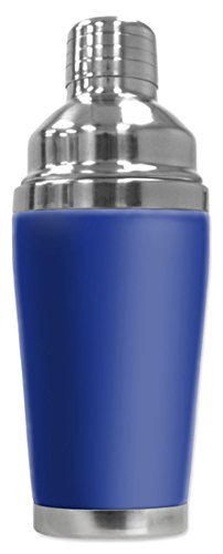 Mugzie brand 20 Ounce Cocktail Shaker with Insulated Wetsuit Cover – Blue