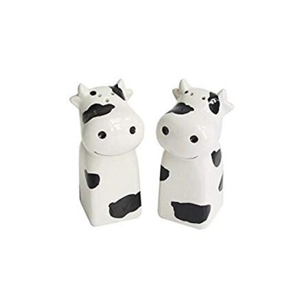 American Atelier Cow Salt & Pepper Shakers, White