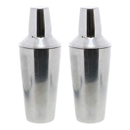 Stainless Steel Cocktail Shaker 750ml – Set of 2 -Stainless Steel