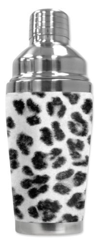 Mugzie brand 20 Ounce Cocktail Shaker with Insulated Wetsuit Cover – Snow Leopard