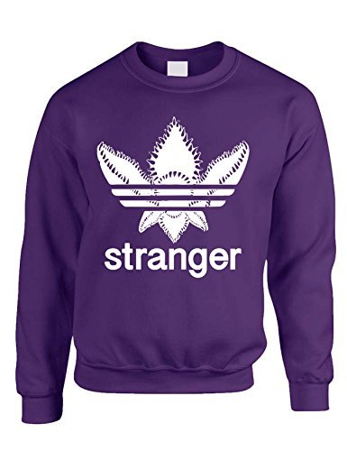 ALLNTRENDS Adult Sweatshirt Stanger Monster Trending Tops Cool Fans Gift (XL, Purple)