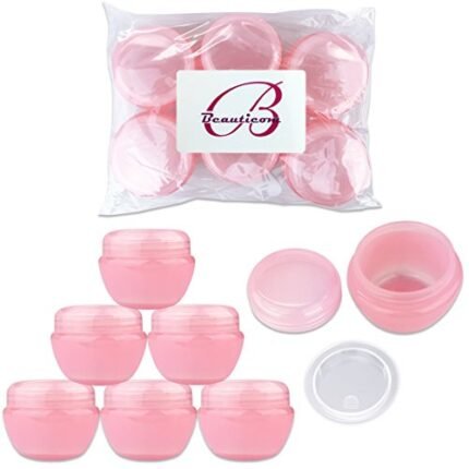 Beauticom® 48 Pieces 50G/50ML PINK Frosted Container Jars with Inner Liner for Homemade Moisturizers, Lotions, Skin Care Products – BPA Free