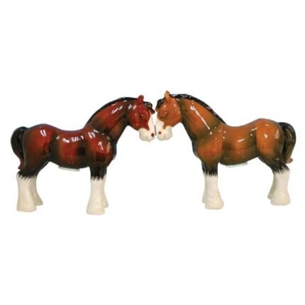 Westland Giftware Mwah Magnetic Horses Salt and Pepper Shaker Set, 3-1/4-Inch