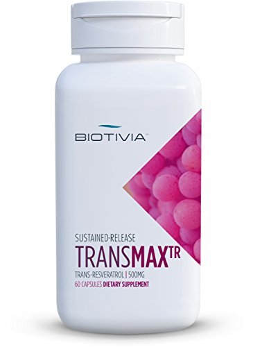 Biotivia – Transmax Time Release. 500mg of Trans-resveratrol + Polydatin for More Bio-Availability. High Potency. 100% Vegetarian. Premium Resveratrol Product. Physician’s Choice. 60 Tablets.