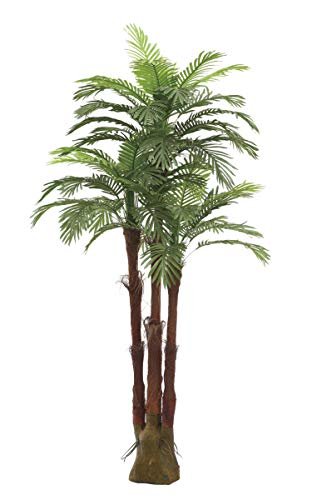 AMERIQUE Gorgeous & Unique 6 Feet Tropical Palm Artificial Plant with Giant Leaves, UV Protection, Feel Real Technology, 6 ‘, Green