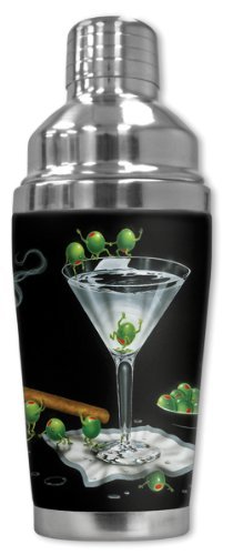 Mugzie brand 20 Ounce Cocktail Shaker with Insulated Wetsuit Cover – Michael Godard: Martini Limbo