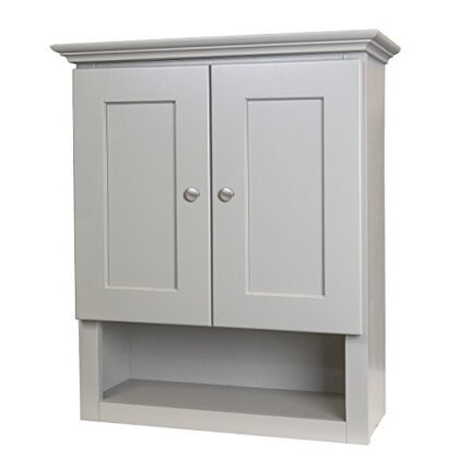 Shaker Gray 21×26 Bathroom Wall Cabinet