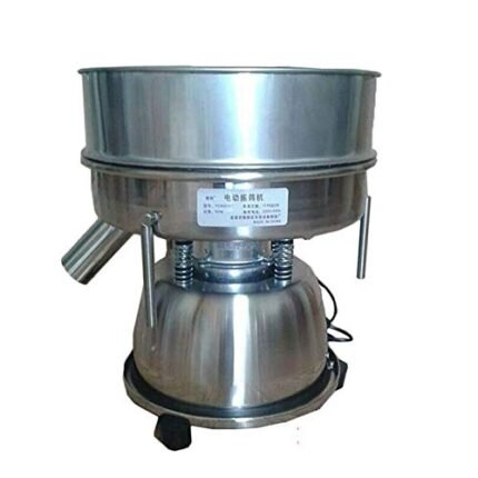 110V 50W Electric Vibrating Sieve Machine for Powder, Stainless Steel Automatic Sifter Shaker Machine for Granule Powder Grain Particles (Stainless Steel, Electric Vibrating Sieve Machine Only)