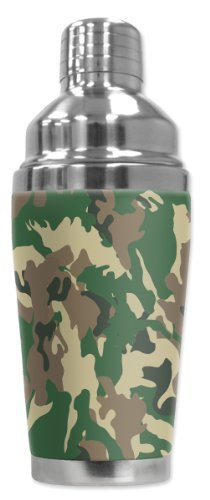 Mugzie brand 20 Ounce Cocktail Shaker with Insulated Wetsuit Cover – Camo