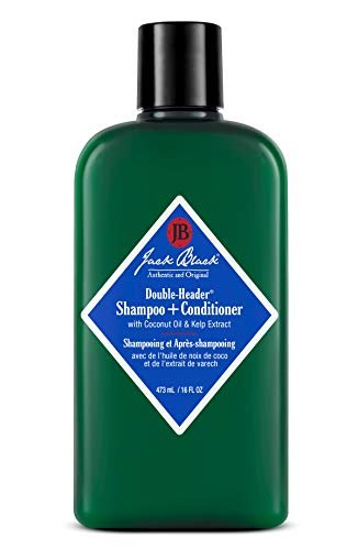 Jack Black – Double-Header Shampoo + Conditioner – PureScience Formula, Coconut Oil and Kelp Extract, Sulfate-Free, Removes Oil and Product Buildup, Lightly Conditions and Soothes, 16 Oz