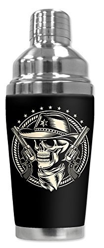 Mugzie brand 20 Ounce Cocktail Shaker with Insulated Wetsuit Cover – Sheriff Skull