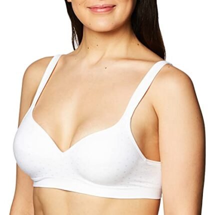 Bali Women’s Bali Comfort Revolution Wire Free Bra Bra, -white dot, 40B