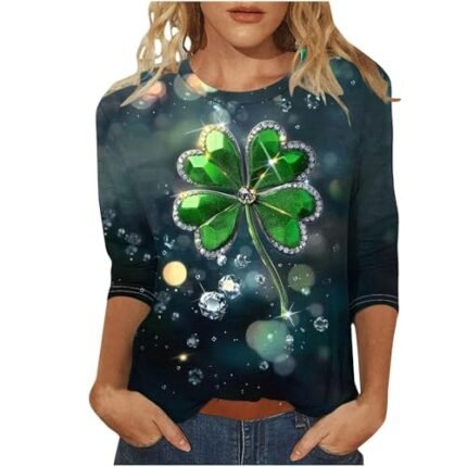 Hyhucoie Big Spring Deal St Patricks Day Shirt Women St. Patrick’s Day Tops for Women Deals Of The Day prime+ Clearance Lucky St. Patrick’s Day Sweatshirt prime++ membership Spring Gifts