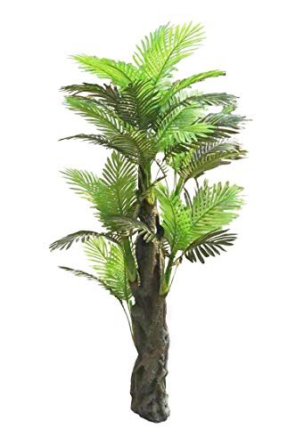 AMERIQUE 6 Feet Gorgeous Multi-Head Tropical Palm Artificial Plant Trees, Real Touch Technology, with UV Protection, Super Quality, Green