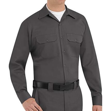 Red Kap Men’s Utility Uniform Shirt, Charcoal, Large