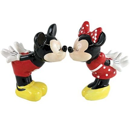 Disney Mickey & Minnie Spice Of Life Painted Ceramic Salt & Pepper Shakers