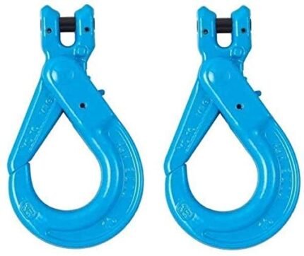 BA Products Qty. 2, X-026-10 -x2, 3/8″ Grade 100 SELF Locking Sling Hook with Clevis for Chain, 8800 LB. WLL