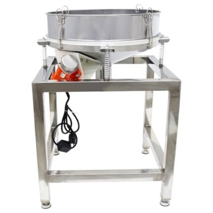 INTSUPERMAI Powder Shaker Electric Sieve Vibrating Screen with 40 and 100 Mesh Screen Stainless Steel Electric Sifter Shaker Machine 110V 19.6 inch