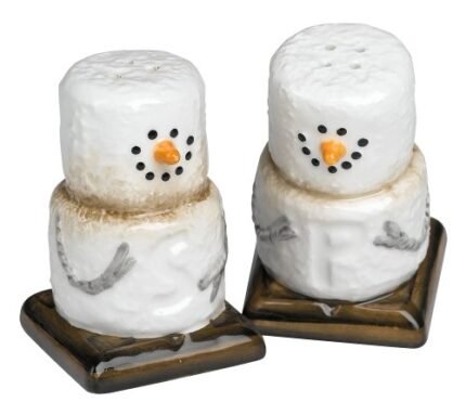 Nikko Ceramics Let It S’mores Salt & Pepper Shaker w/Graham Cracker Tray