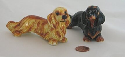 Longhaired Dachshund Salt and Pepper Shaker Set