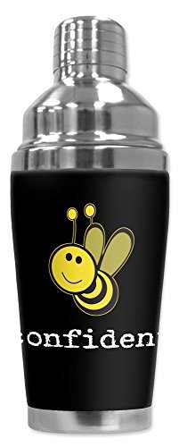 Mugzie brand 16-Ounce Cocktail Shaker with Insulated Wetsuit Cover – Bee Confident