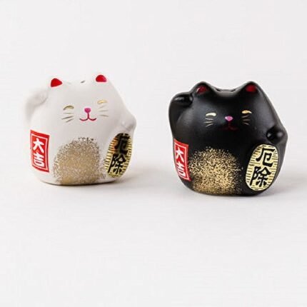 180 Degrees Happy Welcome Cat Salt And Pepper Shaker Set In Gift Box