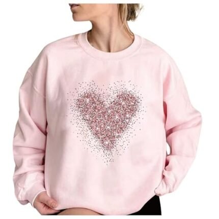 Save+for+later+list Valentines Shirts for Women Love Heart Cute Graphic 2025 Valentines Day Sweatshirts Long Sleeve Crew Neck Holiday Tops Hoodie Women+tops+sale+clearance