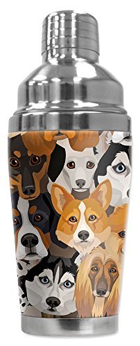 Mugzie 20 Ounce Stainless Steel Cocktail Shaker with Insulated Wetsuit Cover – Just Dogs