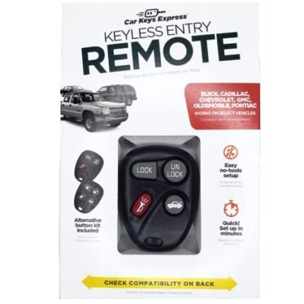 Keyless Entry, Car Key Remote FOB Designed for Select Buick, Chevrolet, Pontiac & Saturn Vehicles (4 Button Fob C (Trunk Release, Lock, Unlock, and Panic))