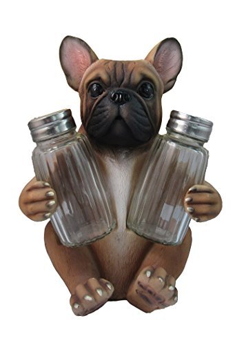 Adorable French Bulldog Salt And Pepper Shaker Set By DWK | Decorative Statues and Gift Ideas for Pet Owners