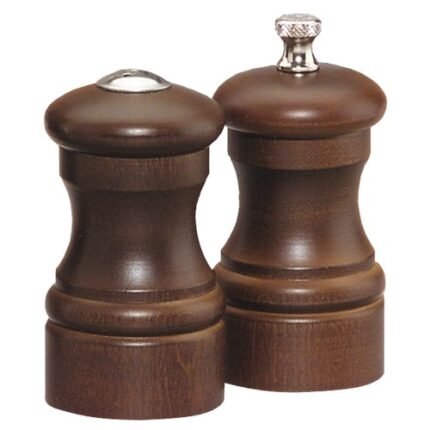 Chef Specialties 4 Inch Capstan Pepper Mill and Salt Shaker Set – Walnut