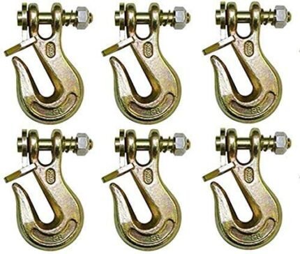 BA Products Qty. 6, G8-200-38-x6, 3/8″ Grade 80 Twist Lock (Lockable) Grab Hook for G80 Chain