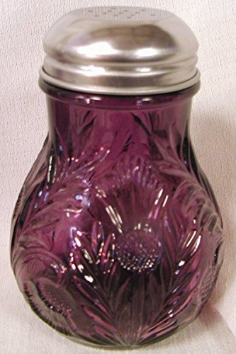 Sugar Shaker Dispenser – Inverted Thistle Pattern – American Made (Amethyst)