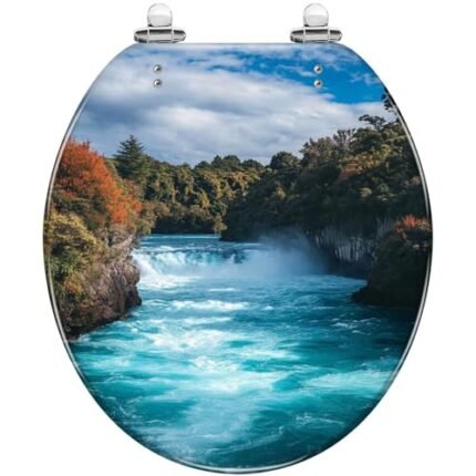 Round Toilet Seat New Zealand Resin Toilet Seat Quietly Close Quick Release Hinges Decorative Toilet Seat with Cover Easy to Install