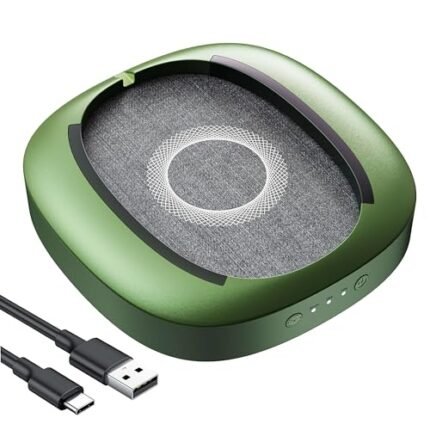 MEKASS Mouse Jiggler Uandetectable With Timer, Ultra-Silent Mouse Mover Device To Keep Computer PC Laptop Alive,Automatic Mouse Wiggler Shaker to Keep Mouse Moving Work From Home (Green and Grey-Line)