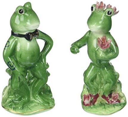 Appletree Design Alfrogo and Frogalina Frog Salt and Pepper Set, 4-1/4-Inch