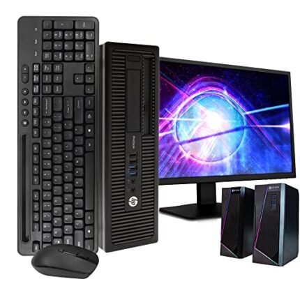 HP ProDesk 600G1 Business Desktop PC – Intel i5, 8GB Ram, 500GB HDD, Windows 10 Pro 64bit, 24 Monitor, Wireless Keyboard and Mouse (Renewed)