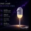 Mini Galaxy Star Projector Night Lamp, 2-in-1 Starry Sky and LED Night Light with Flexible USB Cable, Portable Moon Projection Lamp