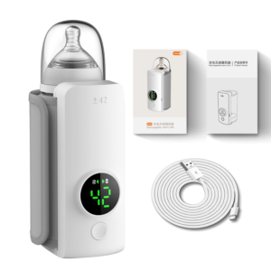 Portable Bottle Warmer with Display for Travel, 6000mAh Battery-Powered