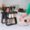 Spice Rack Organizer With 18 Spice Jars